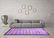 Machine Washable Abstract Purple Contemporary Area Rugs in a Living Room, wshcon557pur