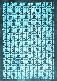 Abstract Light Blue Contemporary Rug, con557lblu