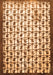 Abstract Orange Contemporary Rug, con557org