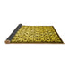 Sideview of Abstract Yellow Contemporary Rug, con557yw