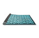 Sideview of Abstract Light Blue Contemporary Rug, con557lblu