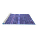 Sideview of Machine Washable Oriental Blue Traditional Rug, wshcon558blu