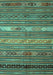 Machine Washable Oriental Turquoise Traditional Area Rugs, wshcon558turq