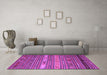 Machine Washable Oriental Purple Traditional Area Rugs in a Living Room, wshcon558pur