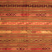Serging Thickness of Oriental Orange Traditional Rug, con558org