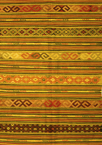 Oriental Yellow Traditional Rug, con558yw