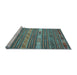 Sideview of Machine Washable Oriental Light Blue Traditional Rug, wshcon558lblu