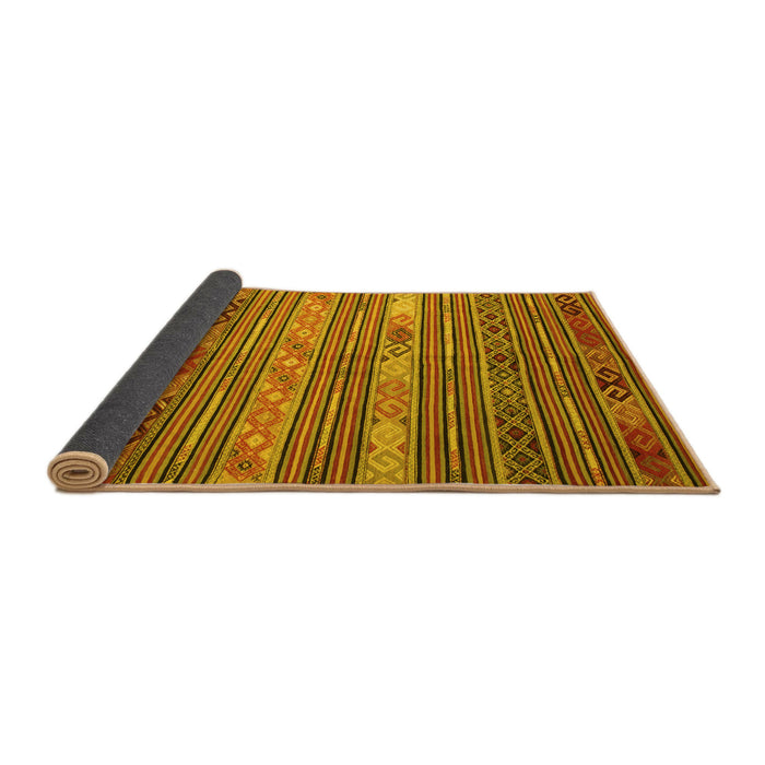 Sideview of Oriental Yellow Traditional Rug, con558yw
