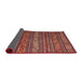 Thickness of Contemporary Rust Pink Oriental Rug, con559