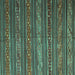 Square Machine Washable Oriental Turquoise Traditional Area Rugs, wshcon559turq