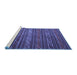 Sideview of Machine Washable Oriental Blue Traditional Rug, wshcon559blu