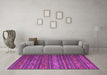 Machine Washable Oriental Purple Traditional Area Rugs in a Living Room, wshcon559pur