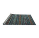 Sideview of Machine Washable Oriental Light Blue Traditional Rug, wshcon559lblu