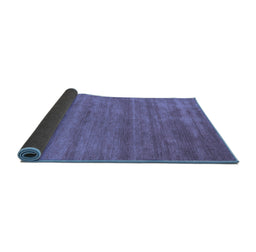 Sideview of Abstract Blue Contemporary Rug, con55blu