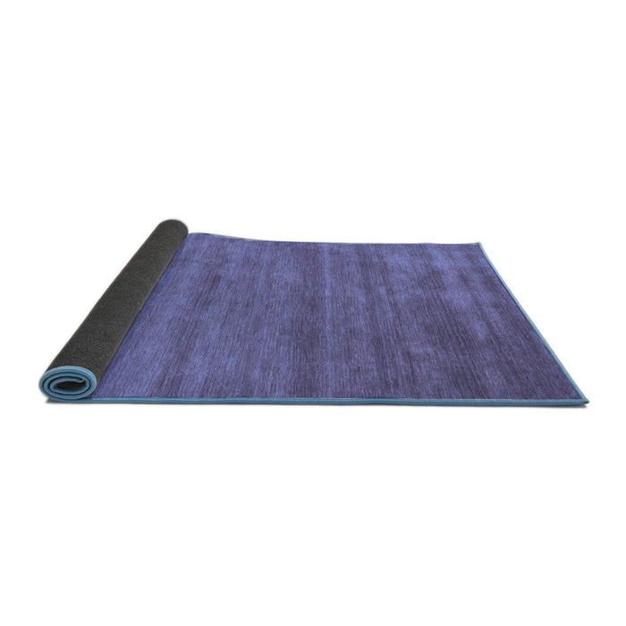 Sideview of Abstract Blue Contemporary Rug, con55blu