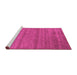 Sideview of Machine Washable Abstract Pink Contemporary Rug, wshcon55pnk