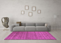Machine Washable Abstract Purple Contemporary Rug, wshcon55pur