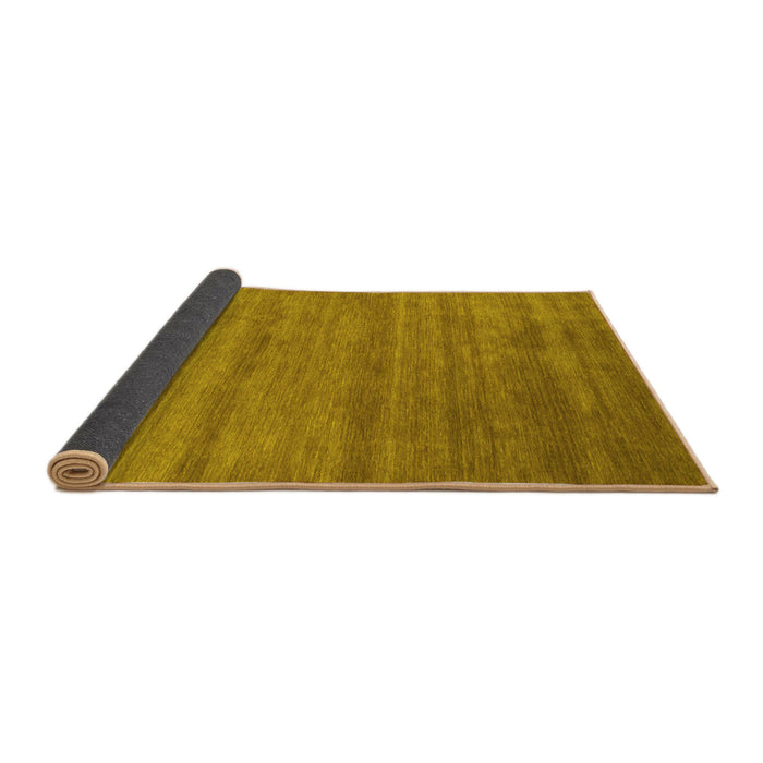 Sideview of Abstract Yellow Contemporary Rug, con55yw