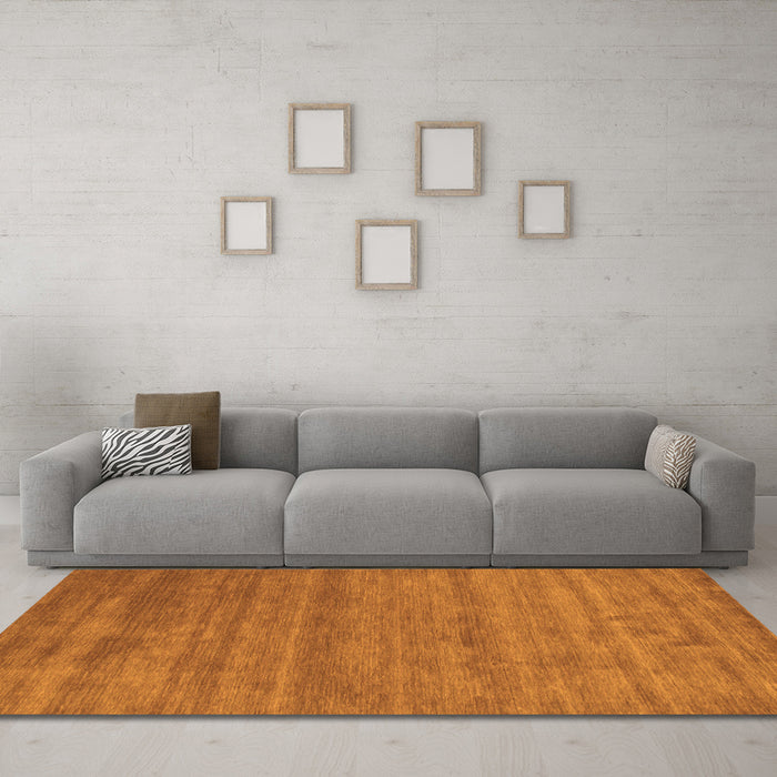 Machine Washable Abstract Orange Contemporary Area Rugs in a Living Room, wshcon55org