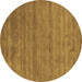 Round Abstract Brown Contemporary Rug, con55brn