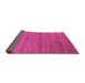 Sideview of Abstract Pink Contemporary Rug, con55pnk