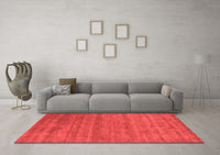 Machine Washable Abstract Red Contemporary Rug, wshcon55red