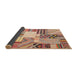 Thickness of Contemporary Chestnut Red Patchwork Rug, con560