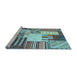 Sideview of Machine Washable Patchwork Light Blue Transitional Rug, wshcon560lblu