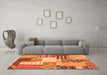 Machine Washable Patchwork Orange Transitional Area Rugs in a Living Room, wshcon560org