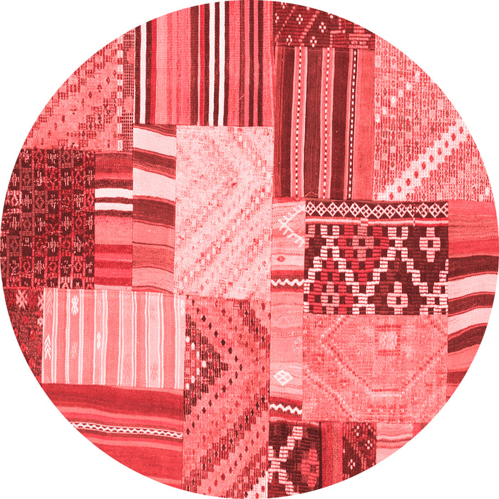 Patchwork Red Transitional Rug, con560red