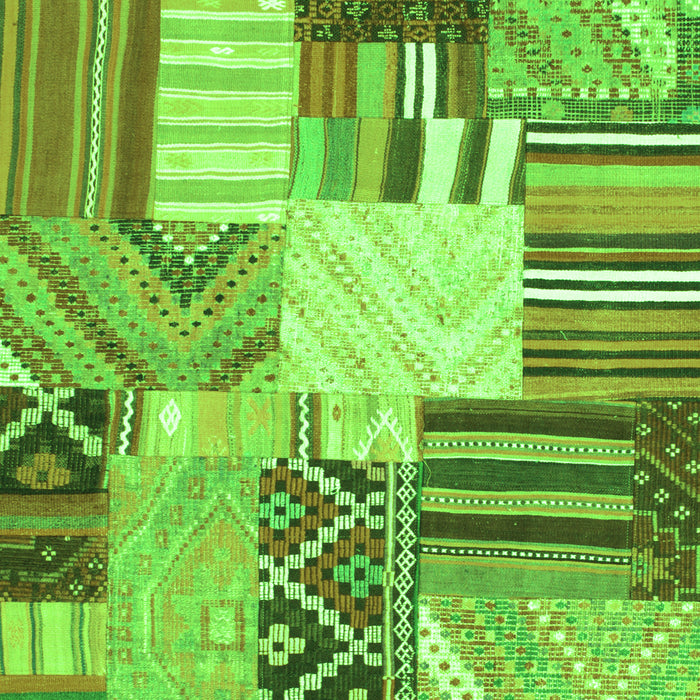 Patchwork Green Transitional Rug, con560grn