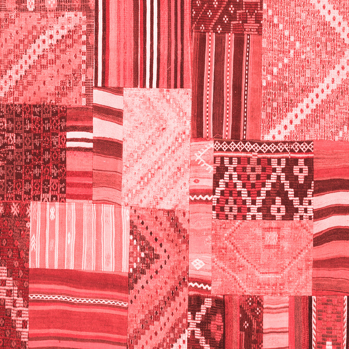 Patchwork Red Transitional Rug, con560red
