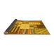 Sideview of Patchwork Yellow Transitional Rug, con560yw