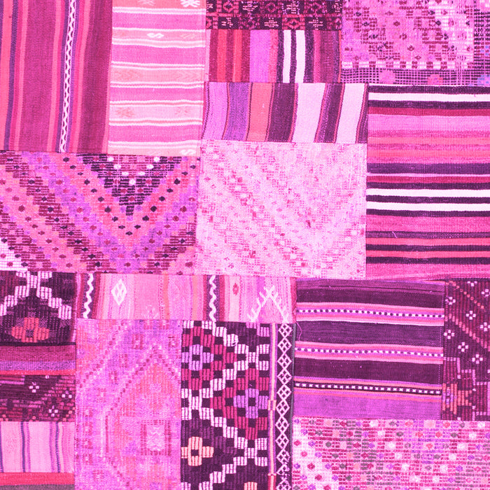 Patchwork Pink Transitional Rug, con560pnk