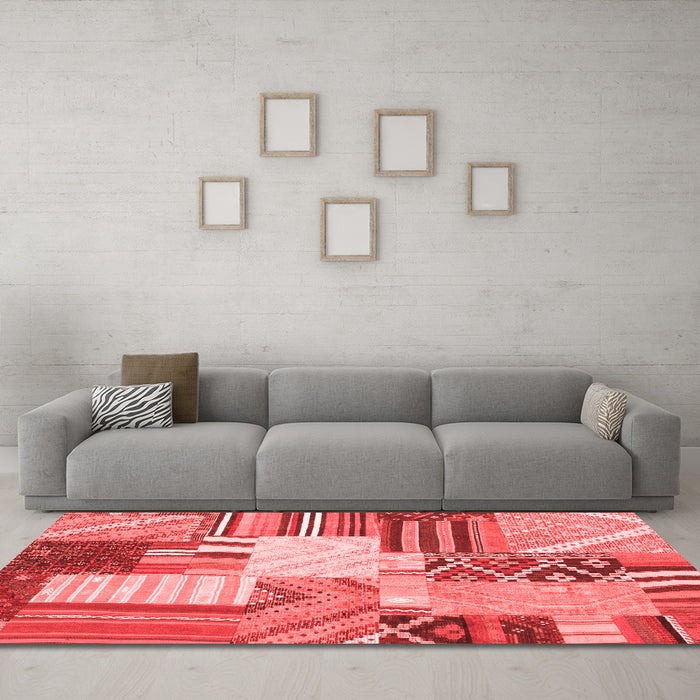 Transitional Red Washable Rugs