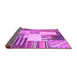 Sideview of Patchwork Purple Transitional Rug, con560pur