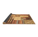 Sideview of Patchwork Brown Transitional Rug, con560brn