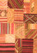 Serging Thickness of Machine Washable Patchwork Orange Transitional Area Rugs, wshcon561org