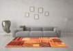 Machine Washable Patchwork Orange Transitional Area Rugs in a Living Room, wshcon561org