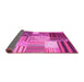 Sideview of Patchwork Pink Transitional Rug, con561pnk