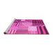 Sideview of Machine Washable Patchwork Pink Transitional Rug, wshcon561pnk