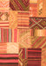 Patchwork Orange Transitional Rug, con561org