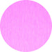 Round Abstract Pink Contemporary Rug, con562pnk