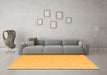 Machine Washable Abstract Orange Contemporary Area Rugs in a Living Room, wshcon562org