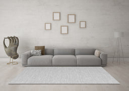 Machine Washable Abstract Gray Contemporary Rug in a Living Room,, wshcon562gry