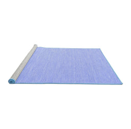 Sideview of Machine Washable Abstract Blue Contemporary Rug, wshcon562blu
