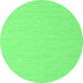 Round Abstract Emerald Green Contemporary Rug, con562emgrn