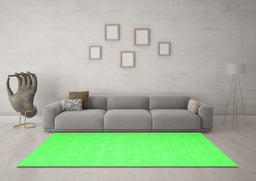 Machine Washable Abstract Green Contemporary Area Rugs in a Living Room,, wshcon563grn
