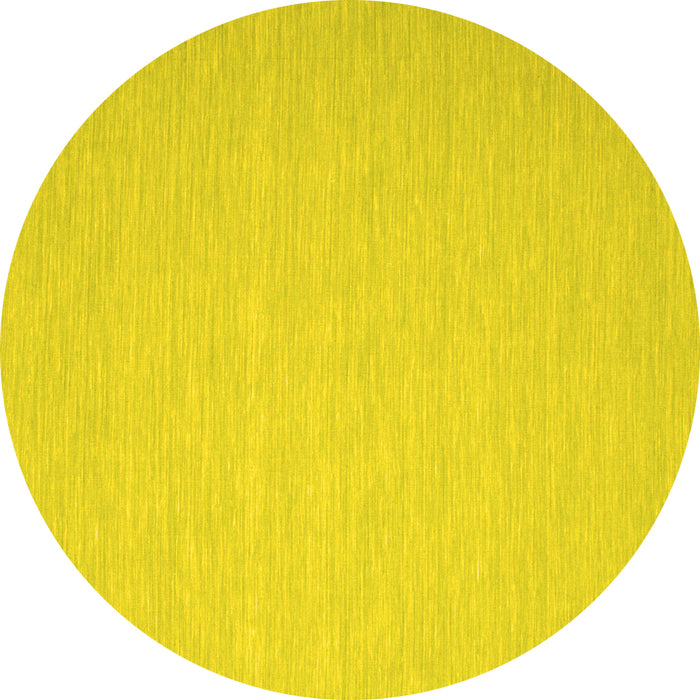 Round Abstract Yellow Contemporary Rug, con563yw