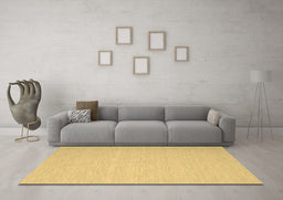Machine Washable Abstract Brown Contemporary Rug in a Living Room,, wshcon563brn